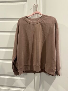 Lululemon Softstreme Perfectly Oversized Crew Sweatshirt Taupe Women’s